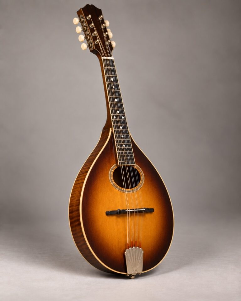 Klassische A-Style Mandoline in Tropfenform mit ovalem Schallloch und gewölbter Decke