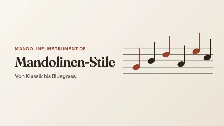 Titelgrafik „Mandolinen-Stile“: fünf Notenlinien mit aufsteigenden Noten